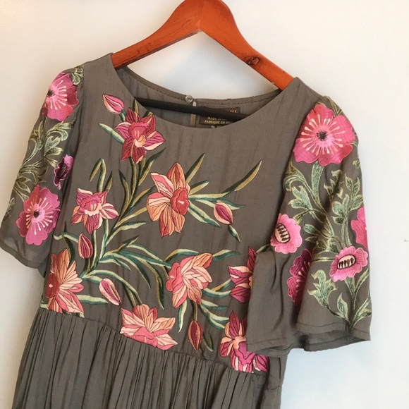 anthropologie Aika Embroidered Dress - Picture 3 of 8